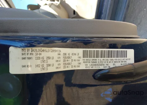 2005 Jeep Grand Cherokee Laredo from USA, damaged, VIN 1J4GS48KX5C549744